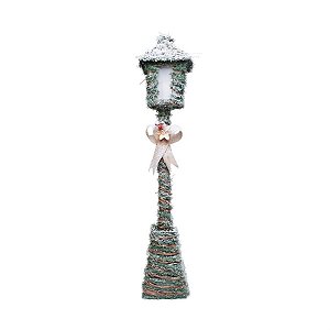 Poste de Luz com Led Nevado Verde e Marrom e Branco 100cm 3 AA