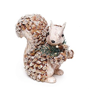 Esquilo de Pinha Marrom 27cm
