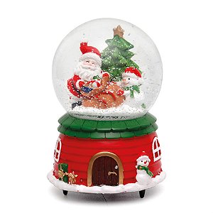 Globo Papai Noel com Saco e Boneco Vermelho e Verde G (Globinhos de Água)