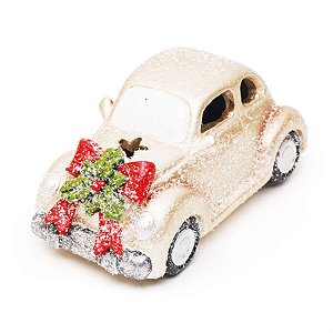 Fusca com Guirlanda Ouro e Vermelho