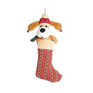 Cachorro na Meia com Movimento Vermelho 3 AA