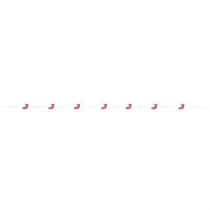 Pisca Pisca com 20 Leds Branco Quente Meias Vermelho Cordão Incolor 2,20m 2 Pilha AA