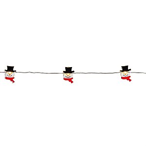 Pisca Pisca com 20 Leds Boneco de Neve Branca Quente Cordão Incolor 2m 3 Pilha AA