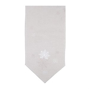 Caminho de Mesa Flocos de Neve Cinza 175X35