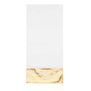 Caminho de Mesa Palavras Branco e Dourado 33X180