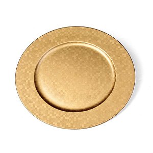 Sousplat Quadrados Ouro