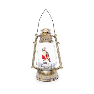 Lampião com Led Marrom e Clara 4 AAA (Lant e Fig com Água)