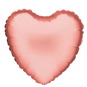 Balão Metalizado Coração Rosê Gold 24'' / 60cm