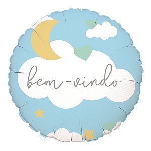 Balão Metalizado Redondo Seja Bem Vindo 18'' / 45cm