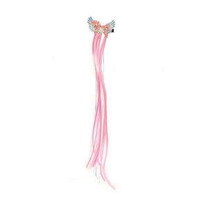 Enfeite para Cabelo Presilha Unicórnio Rosa Claro 39X6,5 com 1 Un