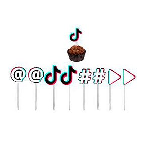 Festa TikTok - Kit Palito para Docinhos - 8 Un