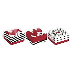 Caixa Divertida Para 4 Brigadeiros Lover Composê 8,5x8,5x3,5cm - 10 Un