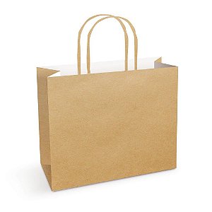 Sacola Papel Horizontal Kraft m 22x30x9 - 10 Un