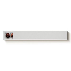 Caixa Retangular com Luva para 10 Docinhos Branco 39x6x4 - 10 Un