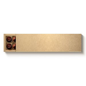 Caixa Retangular com Luva para 20 Docinhos Kraft 39x9,5x4 - 10 Un