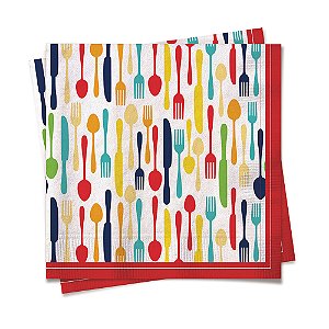 Guardanapo Talheres 32,5x32,5 com 20 Folhas
