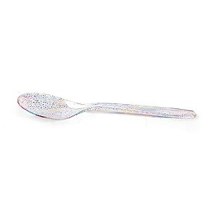Colher de Plástico Descartável Glitter Colorido - 10 Un