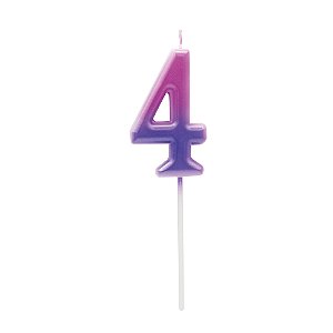 Vela N°4 Ombre Lilás e Roxo