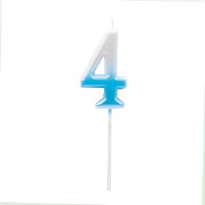 Vela N°4 Pérola Ombre Azul e Branco