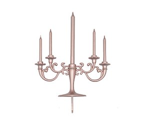 Vela Castiçal Rosê