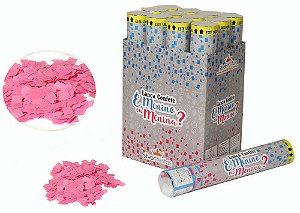 Lança Confetes Chá Revelação Rosa 30cm