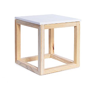 Cubo Vazado de Mesa Branco P 15x15x15,5 - 1 Un