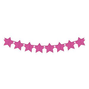 Faixa Decorativa Estrela 3D Pink 3,60m - 1 Un