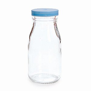 Garrafinha de Leite Tampa COM FURO Azul 200ml - 1 Un