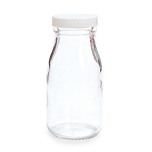 Garrafinha de Leite Tampa COM FURO Branca 200ml - 1 Un