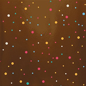 Embalagem Laminada para Bolo Colors Marrom 20x22 - 50 Un