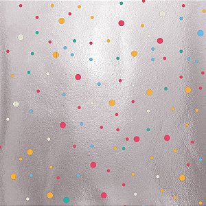 Embalagem Laminada para Bolo Colors Prata 20x22 - 50 Un
