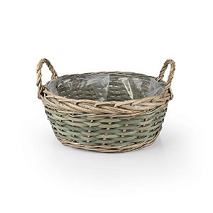 Cesto vime Redondo com Alça Taiti 35x35x15