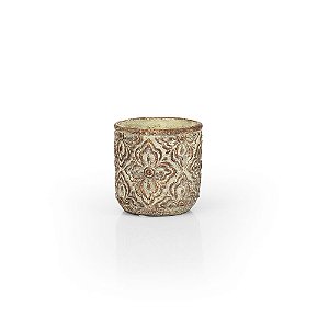 Vaso Cerâmica Flor Dourada - P 11x11x11