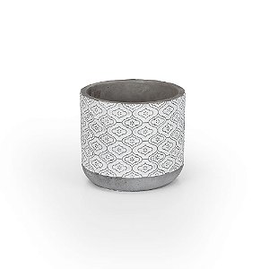 Vaso Cimento Desenho Arabesco 16X16X14
