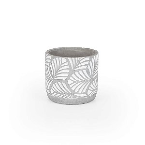 Vaso Cimento Desenho Leque 15,5X15,5X14,5