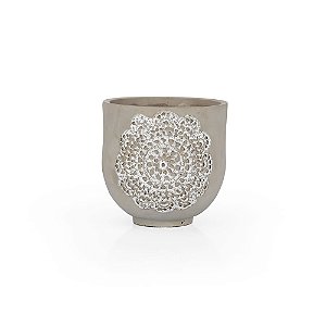 Vaso Cimento Rendado - G 17X17X16,5