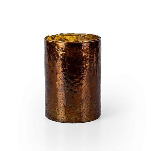 Vaso Dourado Vidro Delhi - M 12X12X17