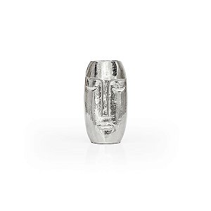 Vaso Metal Face Silver - P 12X9X23,5
