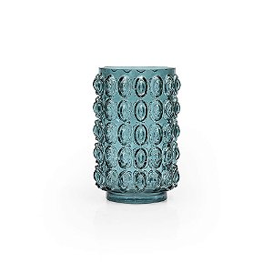 Vaso Vidro Azul Studio Azul 14X14X22