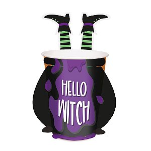 Copo Papel - Cinta Caldeirão 240Ml Preto - 8 Un