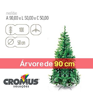 Árvore de Natal Portobelo Verde Base Plástica 90cm com 100 Hastes