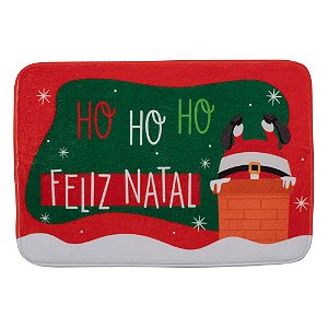 Tapete Noel Hoho Vermelho e Verde 40X60