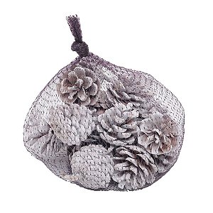 Saquinho com Pinhas Branco e Marrom 200G