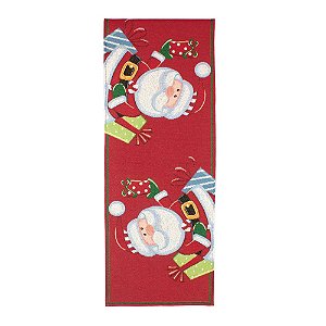 Caminho de Mesa Noel Vermelho e Branco 33X180cm
