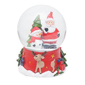 Globo de Água Noel e Boneco de Neve