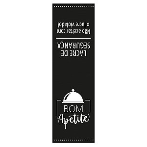 Lacre de Segurança Bom Apetite Preto 3X10 - 500 Un