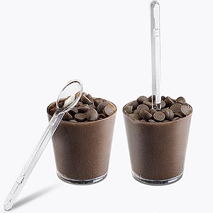 Kit Gourmet Copinho com Colherzinha 25ml Cristal - 10 Un