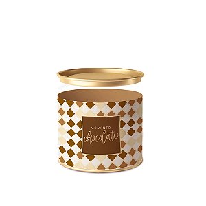 Lata para Bombons Tons de Chocolate 7x10cm - 1 Un