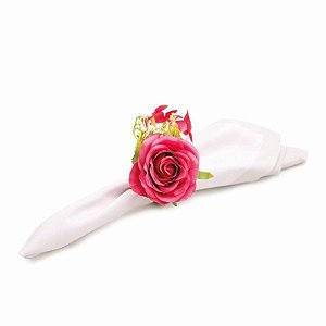 Porta Guardanapo Hortênsias e Rosaa Pnk e Verde 10x10x7 - 4 Un