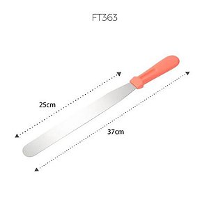 Espatula Reta Inox 37cm - FT363